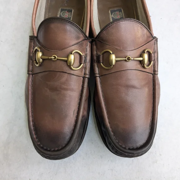 Gucci Horsebit Loafers Brown Men 8.5 Leather